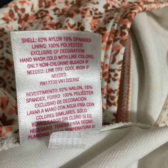 Xhilaration Pink Floral Two Piece Swimset Size Large - Picture 6 of 6